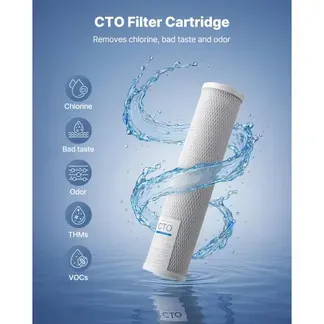 VEVOR 2 Stk. Ersatzkartusche für den Wasserfilter für das ganze Haus, 115 x 507 mm CTO-Kohleblock, Ersatzfilter für 3-stufiges Wasserfiltersystem, reduziert Chlor & schlechten Geschmack & Geruch VEVOR 2 Stk. Ersatzkartusche für den Wasserfilter für das ganze Haus, 115 x 507 mm CTO-Kohleblock, Ersatzfilter für 3-stufiges Wasserfiltersystem, reduziert Chlor & schlechten Geschmack & Geruch