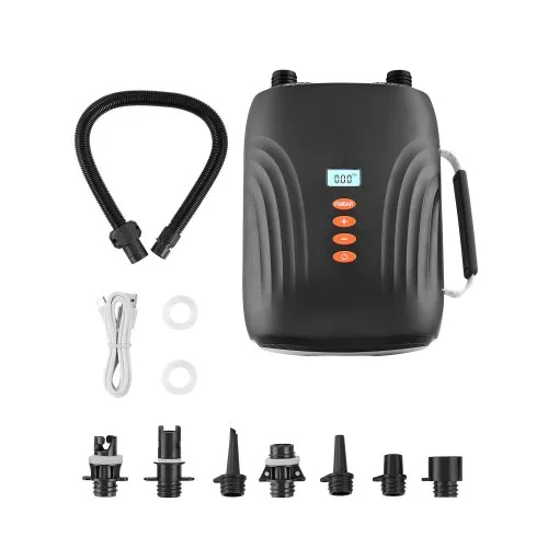 VEVOR Paddleboard Pumpe (20 PSI) wiederaufladbarer Akku, zweistufige elektrische SUP-Luftpumpe mit automatischer Abschaltung & 12 V DC Autoanschuluss, Aufblasen & Entleeren ideal für Schlauchboote VEVOR Paddleboard Pumpe (20 PSI) wiederaufladbarer Akku, zweistufige elektrische SUP-Luftpumpe mit automatischer Abschaltung & 12 V DC Autoanschuluss, Aufblasen & Entleeren ideal für Schlauchboote
