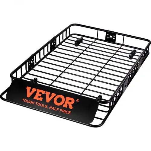 VEVOR Dachgepäckträger Korb Auto Dachkorb Universal 1630 x 990 x 152 mm, Dachgepäckträger Wanne 90 kg Tragfähigkeit Relingträger Fracht Gepäckablage Schwarz für Camping, Grillen, Autoreisen – Bild 8