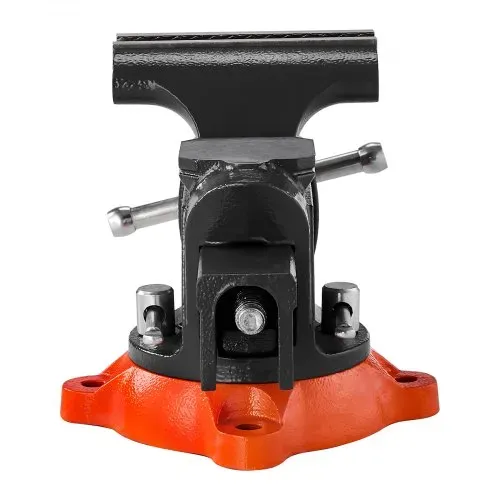 VEVOR Schraubstock, 127 mm Backenbreite, 127 mm max. Backenöffnung, Mehrzweck-Schraubstock mit 360° schwenkbarer Feststellbasis, 71 mm Ausladung, Werkbank-Schraubstock aus Sphäroguss mit Amboss – Bild 10