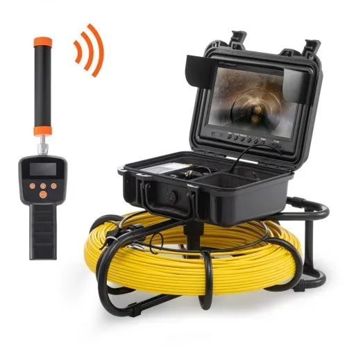 VEVOR Kanalkamera mit 512-Hz-Ortung, 91,5 m, 23 cm Rohrinspektionskamera mit DVR-Funktion, IP68-Kamera mit 12 einstellbaren LEDs, einer 16-GB-SD-Karte für Abwasserleitungen, Haus, Kanal, Abflussrohr – Bild 9