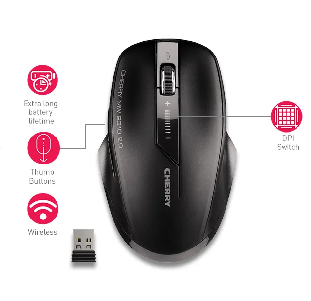 CHERRY MW 2310 2.0 Kabellose Maus, Schwarz, USB – Bild 6