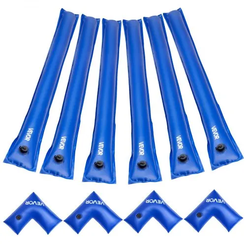 VEVOR Wassersäcke-Set, 6er-Pack 2,4 m Beschwerungssäcke & 4 Wassersäcke mit Eckausführung, 0,4 mm dicker PVC-Sack mit auslaufsicherem Ventil, zur Befestigung von Poolabdeckungen im Winter VEVOR Wassersäcke-Set, 6er-Pack 2,4 m Beschwerungssäcke & 4 Wassersäcke mit Eckausführung, 0,4 mm dicker PVC-Sack mit auslaufsicherem Ventil, zur Befestigung von Poolabdeckungen im Winter