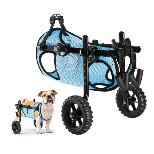 VEVOR Hunderollstuhl für Hinterbeine, verstellbarer Haustierrollstuhl, leichter Hundewagen mit stoßdämpfenden Rädern, Gehhilfe für behinderte, gelähmte, verletzte Hunde bis 15 kg, M VEVOR Hunderollstuhl für Hinterbeine, verstellbarer Haustierrollstuhl, leichter Hundewagen mit stoßdämpfenden Rädern, Gehhilfe für behinderte, gelähmte, verletzte Hunde bis 15 kg, M