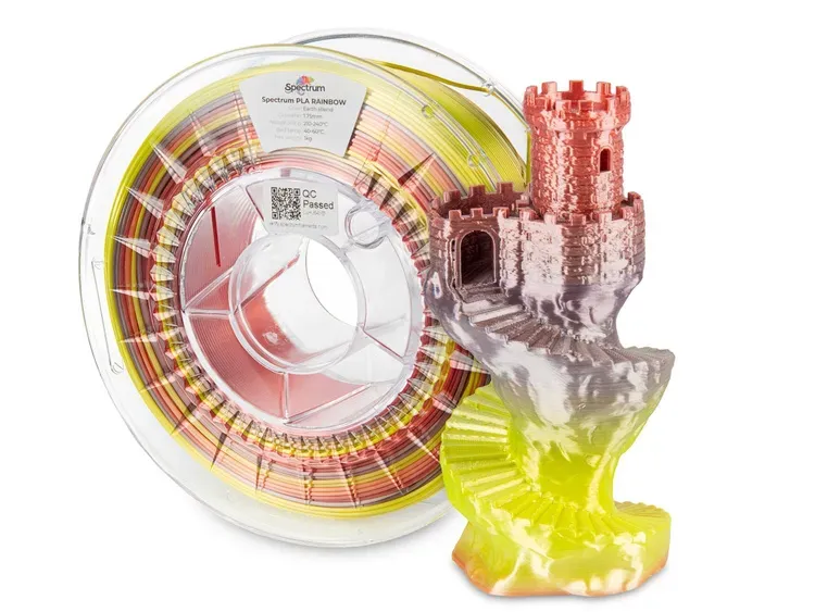 Spectrum Filament · PLA SILK Rainbow · EARTH BLEND · 1.75mm · 1kg Spectrum Filament · PLA SILK Rainbow · EARTH BLEND · 1.75mm · 1kg