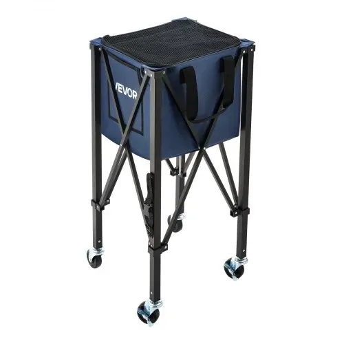 VEVOR Tennisballwagen Faltbar, Tennisballkorb für 150 Tennisbälle oder 260 Pickleballs, Ballwagen mit Rahmen aus Aluminiumlegierung Tragetasche & Sammelrohr, Ballkorb mit Rollen für Training, Schwarz – Bild 9