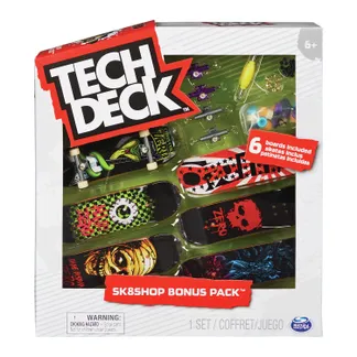 Tech Deck Sk8Shop Bonus Pack – Fingerboard-Set mit 6 authentischen Boards und Zubehör (Zufallsauswahl – Sortierung mit verschiedenen Produkten) Tech Deck Sk8Shop Bonus Pack – Fingerboard-Set mit 6 authentischen Boards und Zubehör (Zufallsauswahl – Sortierung mit verschiedenen Produkten)