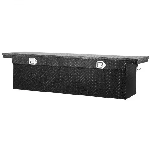 VEVOR Crossover Lkw Werkzeugkasten für die Ladefläche (1771 x 304 x 366 mm) abschließbare & wasserdichte Werkzeugkisten aus Aluminium mit Diamantstruktur, Truckbox für Wohnmobilanhänger schwarz – Bild 8