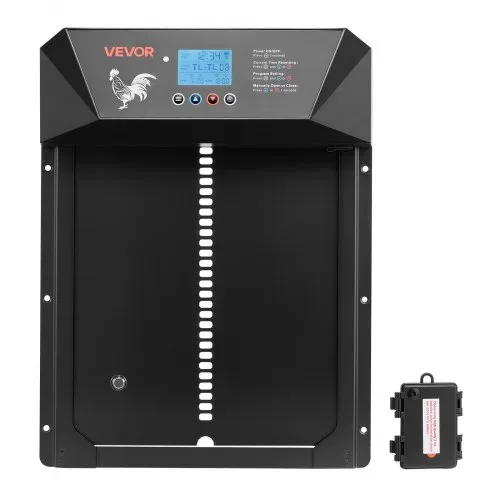 VEVOR Automatische Hühnerklappe, Hühnertür mit LCD-Display, Lichtsensor, Timer, manueller Einstellung, Einklemmschutz, Hühnerstalltür, Hühnerauslauf-Toröffner für Bauernhof, 405x305x68 mm – Bild 10