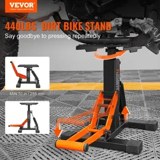 VEVOR Motorradheber Motorradhebebühne 200 kg, Montageständer Montagebock Heber Montagelift 255-460 mm Einstellbare Höhe, 0–120 mm Bühne Stahl Reparatur Wartung für Motorräder Orange + Schwarz VEVOR Motorradheber Motorradhebebühne 200 kg, Montageständer Montagebock Heber Montagelift 255-460 mm Einstellbare Höhe, 0–120 mm Bühne Stahl Reparatur Wartung für Motorräder Orange + Schwarz