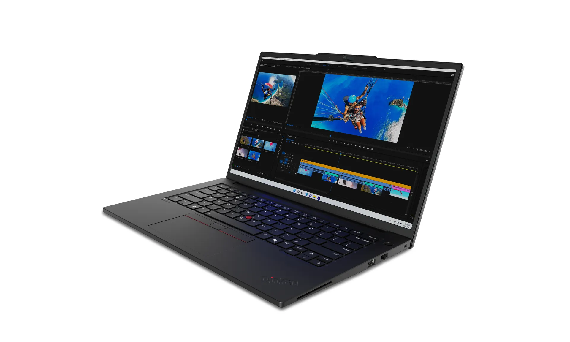 Lenovo ThinkPad P14s Gen 5 (Intel) Intel Core Ultra 7 155H Laptop 36,8 cm (14.5") WQXGA 32 GB DDR5-SDRAM 1 TB SSD NVIDIA RTX 500 Ada Wi-Fi 6E (802.11ax) Windows 11 Pro Deutsch Schwarz – Bild 4