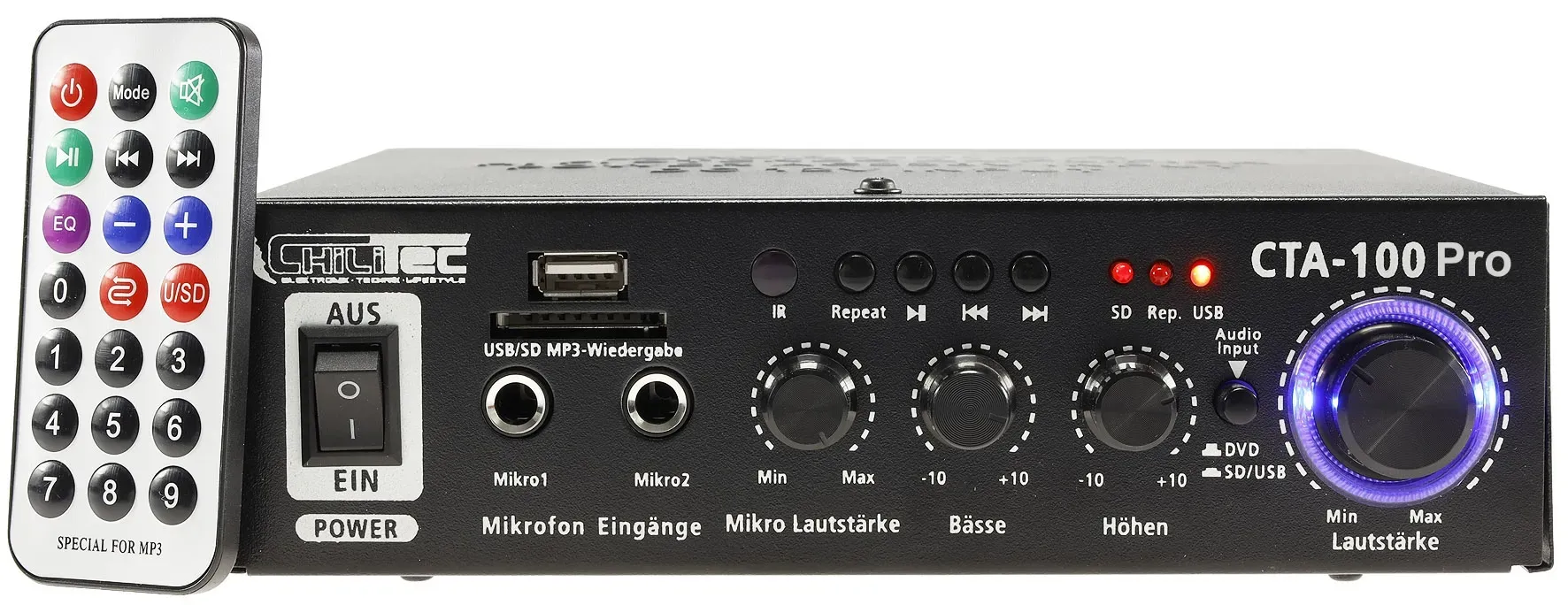 HiFi-Verstärker “CTA-100 Pro” 100W 1x Line IN, USB/SD, FB, Bluetooth HiFi-Verstärker “CTA-100 Pro” 100W 1x Line IN, USB/SD, FB, Bluetooth