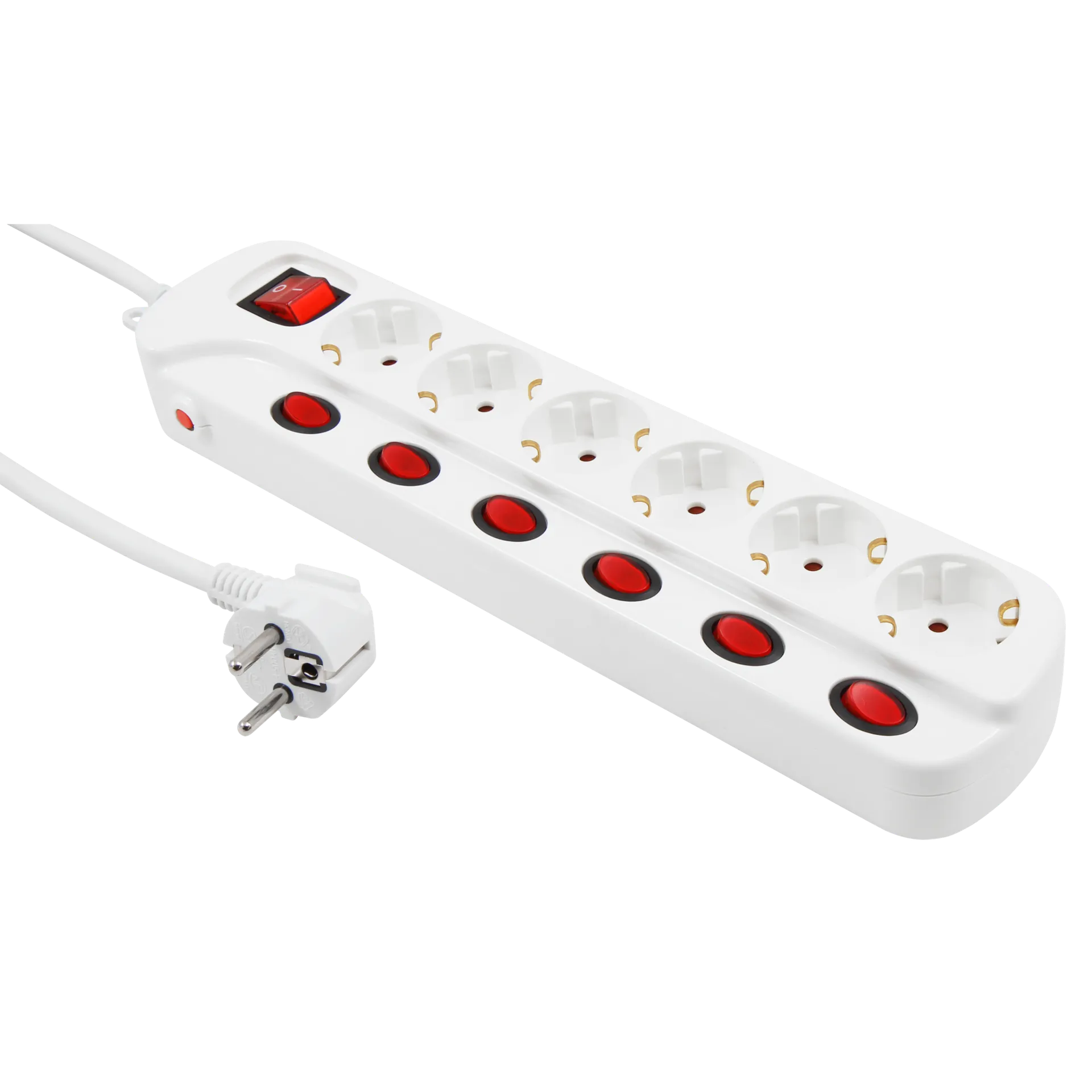Steckdosenleiste McPower, 6-fach mit Einzelschaltung, 1,5m Zuleitung Steckdosenleiste McPower, 6-fach mit Einzelschaltung, 1,5m Zuleitung