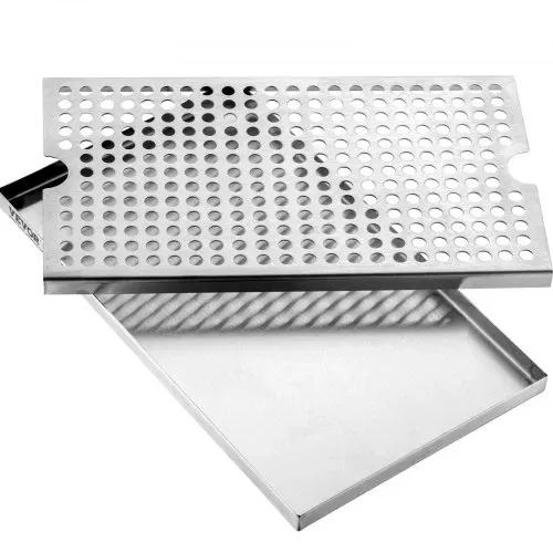 VEVOR 304 Edelstahl-Tropfschale, Bierabtropfschale mit 4 Rutschfesten Gummipads & Abnehmbarer Abdeckung, 300 x 180 x 25 mm Bar-Tropfschale Geeignet für Restaurants, Bars, Küchen, Café usw. – Bild 9