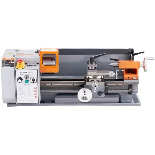 VEVOR Metalldrehmaschine 500W Drehbank Metall 18x36cm Tischdrehbank aus HT200-Gusseisen 0–2200U/min Poly-V-Riemen-Übertragung 20mm Bohrung durch die Spindel Geeignet für 0,5-2,5mm Gewinde – Bild 9