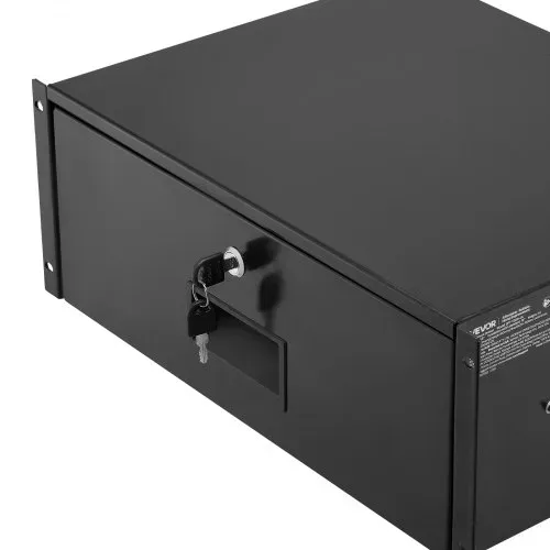 VEVOR 4U-Rackschublade, 22,68 kg, abschließbares Serverschrankgehäuse, Schiebeschublade mit Schloss & Kabelmanagementlöchern, für 482 mm Netzwerkschrank-AV-Rack oder Schrankgehäuse – Bild 10
