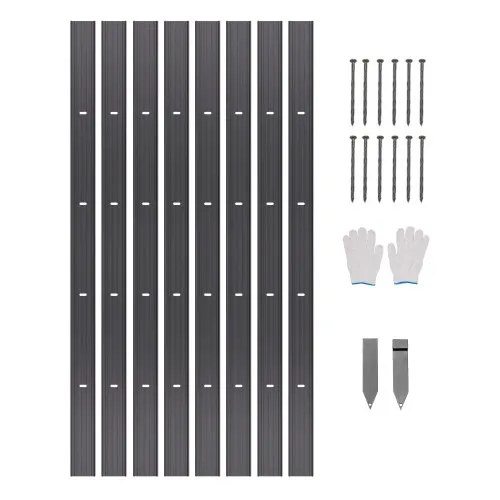 VEVOR Beeteinfassung, 8 Packungen à 183 cm, Rasenkante aus Aluminiumlegierung, Beetumrandung, biegbare Garteneinfassung, Rasenbegrenzung, robuster Rasenkantenzaun für Blumenbeete, Hofwege VEVOR Beeteinfassung, 8 Packungen à 183 cm, Rasenkante aus Aluminiumlegierung, Beetumrandung, biegbare Garteneinfassung, Rasenbegrenzung, robuster Rasenkantenzaun für Blumenbeete, Hofwege