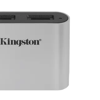 Kingston Technology USB 3.2 Gen1 Workflow Dual-Slot microSDHC/SDXC UHS-II Speicherkartenlesegerät mit 2 Steckplätzen Kingston Technology USB 3.2 Gen1 Workflow Dual-Slot microSDHC/SDXC UHS-II Speicherkartenlesegerät mit 2 Steckplätzen