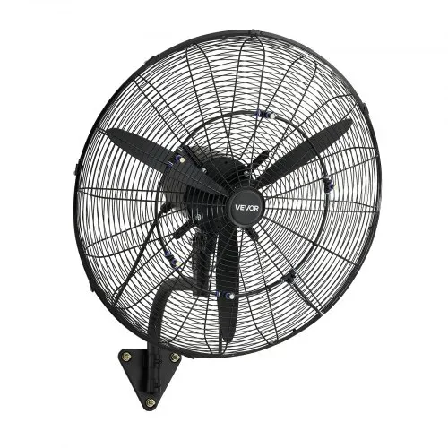 VEVOR 110W Industrieller Wandventilator 67cm, 7m/s Oszillierender Wandlüfter mit 3 Stufen Nebel & Verstellbarem Neigungswinkel, Gewerblicher Industrieventilator für Werkstatt Garage Lager Gym, Schwarz – Bild 9