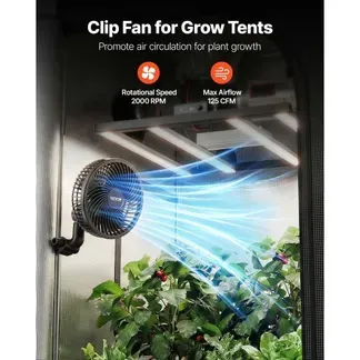 VEVOR Grow Ventilator mit Clip Oszillierend, 10 W-Clip-Ventilator mit USB-Anschluss, 9 Geschwindigkeitsstufen & Zirkulationsmodus, Umluftventilator für Umluft & Kühlung in Growbox, Growzelt, 2er-Set VEVOR Grow Ventilator mit Clip Oszillierend, 10 W-Clip-Ventilator mit USB-Anschluss, 9 Geschwindigkeitsstufen & Zirkulationsmodus, Umluftventilator für Umluft & Kühlung in Growbox, Growzelt, 2er-Set