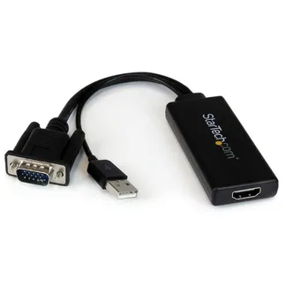 StarTech.com VGA auf HDMI Adapter mit USB-Audio & -Stromversorgung – Mobiler VGA auf HDMI-Konverter – 1080p StarTech.com VGA auf HDMI Adapter mit USB-Audio & -Stromversorgung – Mobiler VGA auf HDMI-Konverter – 1080p