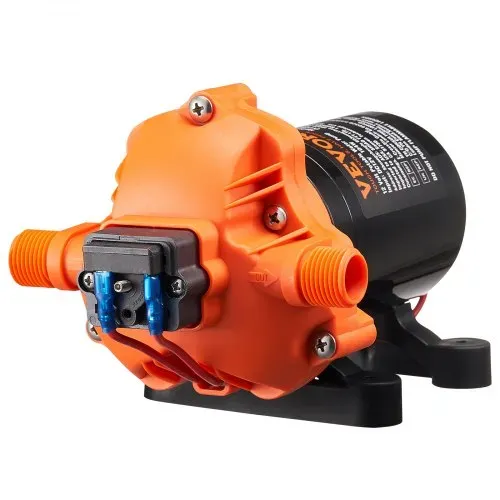 VEVOR 12-V-Membranpumpe, 13,25 L/min, 3-Kammer-DC-Wasserpumpe mit automatischem Druckschalter 40–100 PSI einstellbar, 50 PSI, 1/2 Zoll MNPT-Anschluss, für Wohnmobil, Yacht, Imbisswagen, Camper, Marine – Bild 8