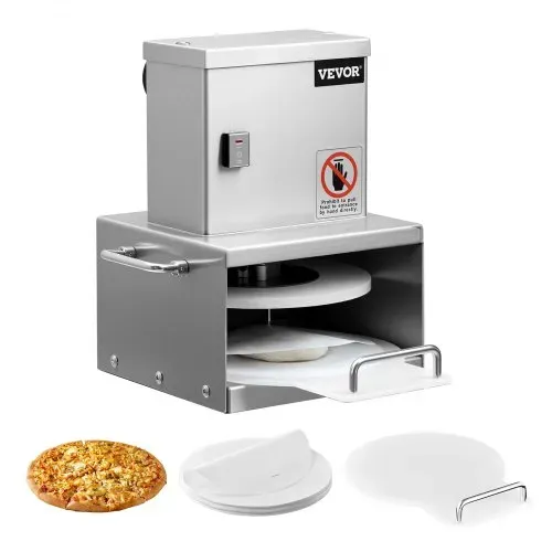 VEVOR elektrische Pizzateigpresse mit 15,24 cm Gebäck-Pressplatte, Brotpresse aus Edelstahl, kommerzielle Formmaschine mit einstellbarer Dicke & 100 Stk. Pergamentpapier, Pizza-Teigrolle VEVOR elektrische Pizzateigpresse mit 15,24 cm Gebäck-Pressplatte, Brotpresse aus Edelstahl, kommerzielle Formmaschine mit einstellbarer Dicke & 100 Stk. Pergamentpapier, Pizza-Teigrolle