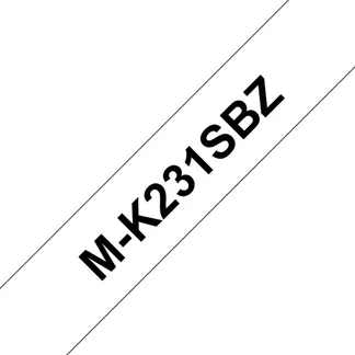 Brother M-K231SBZ Etiketten erstellendes Band Schwarz auf weiss Brother M-K231SBZ Etiketten erstellendes Band Schwarz auf weiss