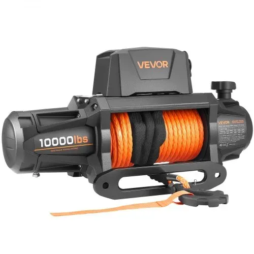 VEVOR Elektrische Seilwinde, 4500 kg, 12 V DC LKW-Winde mit Φ8,9mm x 27,4m Synthetikseil, kabellose & kabelgebundene Fernbedienung, IP67, zum Abschleppen von Geländewagen, Jeeps, Anhängern & Booten – Bild 9