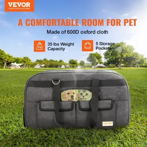 VEVOR Hundetrolley Faltbarer Hunderucksack Max.15,8kg Tragfähigkeit Transporttasche aus 600D Oxford-Stoff Hundewagen mit 4 Rädern Aufbewahrungstaschen Haustier Trolley Ideal für Autoreisen Ausflüge VEVOR Hundetrolley Faltbarer Hunderucksack Max.15,8kg Tragfähigkeit Transporttasche aus 600D Oxford-Stoff Hundewagen mit 4 Rädern Aufbewahrungstaschen Haustier Trolley Ideal für Autoreisen Ausflüge