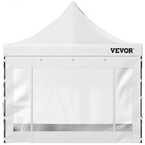 VEVOR Pavillon faltbar 3x3m Faltpavillon 240g PVC-beschichtetes Polyester Pop-Up-Pavillon 1,95-2,13m Einstellbar Partyzelt Festzelt Strandzelt Weiß für Hochzeiten oder andere kommerzielle Aktivitäten – Bild 9