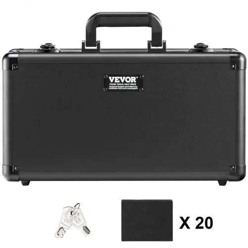 VEVOR Aufbewahrungsbox, 4 Fächer, Tragetasche für Sportkarten mit Schaumstoffteilern und Schlüsselschloss, für 96 PSA-Karten, 68 BGS-Karten, 76 SGC-Karten, 348 Top Loader oder 999+ lose Karten – Bild 8