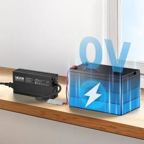 VEVOR 12 V 10 A Lithium-Batterieladegerät, 14,6 V DC Ladespannung, mit Anderson-Anschluss, LED-Anzeige, 0-V-Aktivierung, für Lithium-LiFePO4-Deep-Cycle-Akkus von Booten, Wohnmobilen – Bild 7