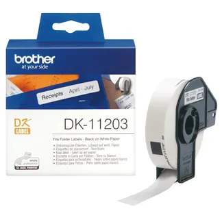 Brother DK-11203 Etiketten erstellendes Band Schwarz auf weiss Brother DK-11203 Etiketten erstellendes Band Schwarz auf weiss
