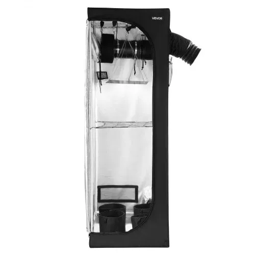 VEVOR Growzelt, 60x60x180 cm, Indoor-Pflanzenzelt mit Vollspektrum-LED-Zuchtlicht & Belüftungssystem, Growbox 600D hochreflektierendes Mylar, Zuchtzelte, Gewächshaus für Blumen & Gemüse – Bild 8