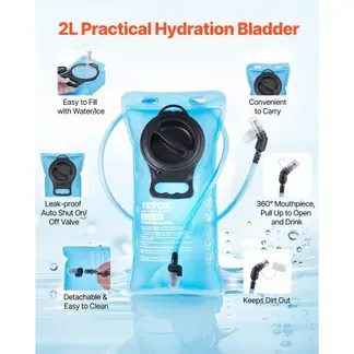 VEVOR Trinkrucksack 8 L isolierter Rucksack mit 2 L TPU-Wasserblase Laufrucksack Wanderrucksäcke für Radfahren Laufen Ausflug Schwarz, Hydro-Wasser-Tagesrucksack für Männer und Frauen VEVOR Trinkrucksack 8 L isolierter Rucksack mit 2 L TPU-Wasserblase Laufrucksack Wanderrucksäcke für Radfahren Laufen Ausflug Schwarz, Hydro-Wasser-Tagesrucksack für Männer und Frauen
