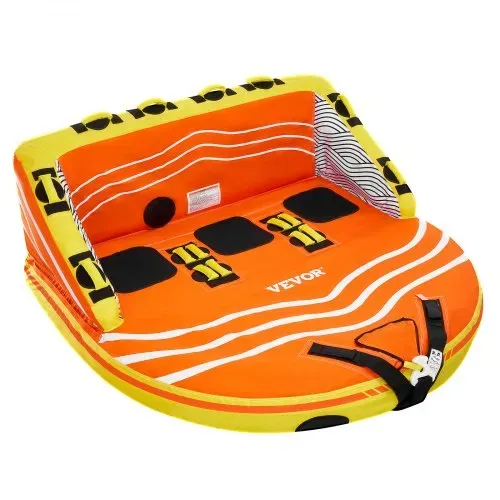 VEVOR Fun Tube Set zum Bootfahren, Aufblasbare Schleppboote für 1–3 Personen, 231 kg Wassersport-Schleppschlauch zum Ziehen von Booten – mit Haltegriffen, Schlepppunkten und Sicherheitsventil – Bild 9