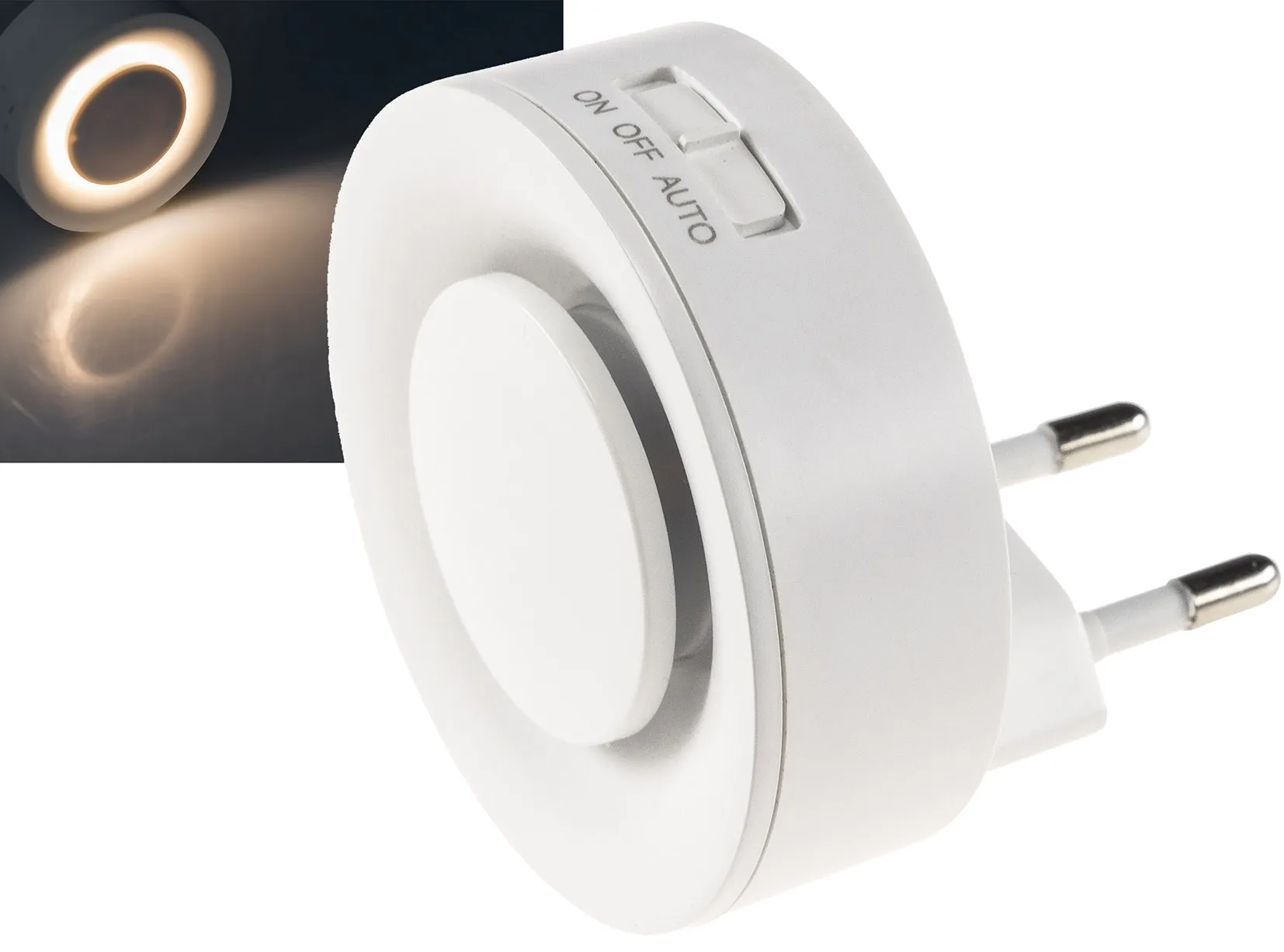 LED Nachtlicht mit Bewegungsmelder 230V, Dämmerungssensor, Warmweiß LED Nachtlicht mit Bewegungsmelder 230V, Dämmerungssensor, Warmweiß