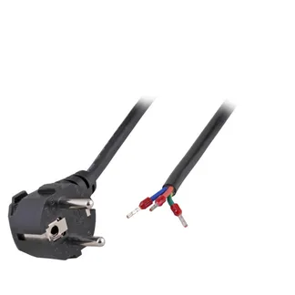 Netzkabel 230V Schutzkontakt CEE7(Stecker)->Open End mit Adernendhülsen, 1,8m,Black Netzkabel 230V Schutzkontakt CEE7(Stecker)->Open End mit Adernendhülsen, 1,8m,Black