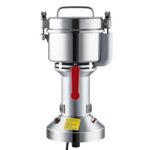 VEVOR elektrische Getreidemühle, Hochgeschwindigkeits-Gewürzmühle mit 850 W, Pulverisiermaschine aus Edelstahl, für trockene Körner Gewürze Müsli Kaffee Mais Pfeffer 163 x 135 x 345 mm – Bild 9
