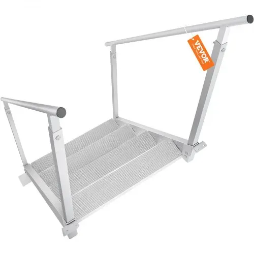 VEVOR 4-stufige Badeleiter mit zwei Handläufen Bootsleiter 800x1850x1750mm Poolleiter aus Aluminiumlegierung Treppenleiter 250kg Tragfähigkeit 55x10cm Pedale Ideal für Häfen Boot Schwimmbäder – Bild 8
