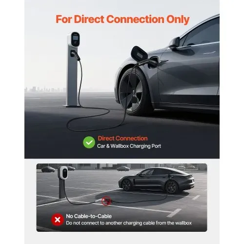 VEVOR EV Ladekabel, 16 A, 7 m, max. 11 kW, Verlängerungskabel, kompatibel mit Typ-2-Ladegeräten für Elektrofahrzeuge, 3-Phasen-Wechselstrom, 480 V, 50 Hz, IP65, Autoladekabel mit Tragetasche – Bild 4
