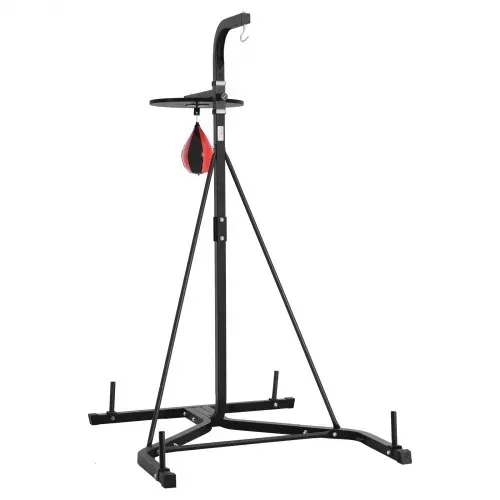 VEVOR 2 in 1 Boxsackständer Trainingsgerät Sandsackgestell aus Stahl, höhenverstellbare Boxsackhalterung (65 kg belastbar), Fitnessgerät Standboxtrainer Speedbag-Ständer für Fitness-Studio – Bild 9