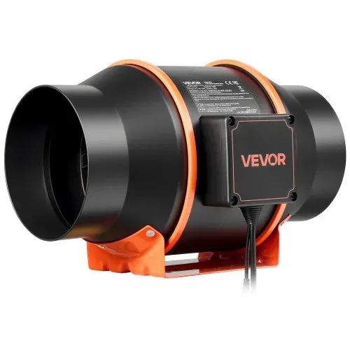 VEVOR 152,4mm Rohrventilator Regelbar, 683m³/h Inline-Rohrlüfter mit PWM & App-Steuerung, Kanalventilator mit 10 Stufen 9h Timer EC-Motor, Abluftventilator für Gewächshaus Badzimmer Keller Rauchabzug – Bild 9
