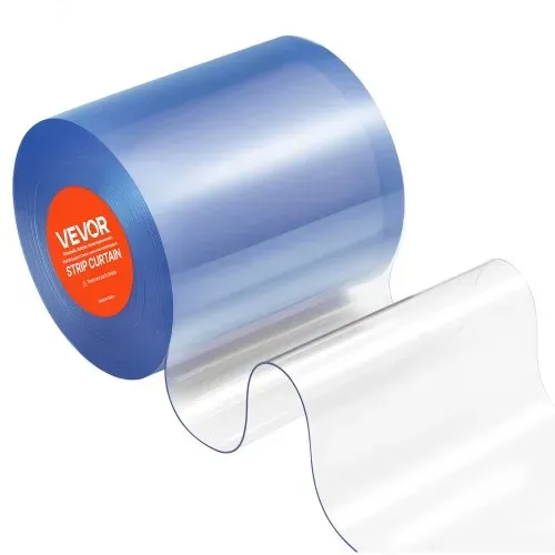 VEVOR Streifenvorhang, 50' Länge x 8" Breite x 0,08" Dicke, durchsichtige glatte PVC-Streifenvorhang-Tür-Großrolle, Kunststoff-Türstreifen für Türen von Supermärkten, Garagen, Lagerhallen, Scheunen, Tierställen – Bild 9