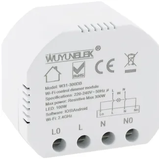 MILOS WiFi Unterputz Schalter + Dimmer Android/iOS- App,Alexa/Google tgl #REST# MILOS WiFi Unterputz Schalter + Dimmer Android/iOS- App,Alexa/Google tgl #REST#