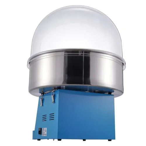VEVOR Elektrische Zuckerwattemaschine, 1000 W Zuckerwattegeräte, Kommerzielle Zuckerwattemaschine mit Abdeckung, Edelstahlschüssel & Zuckerlöffel, Perfekt für Familienfeiern, Partys (Blau) – Bild 9