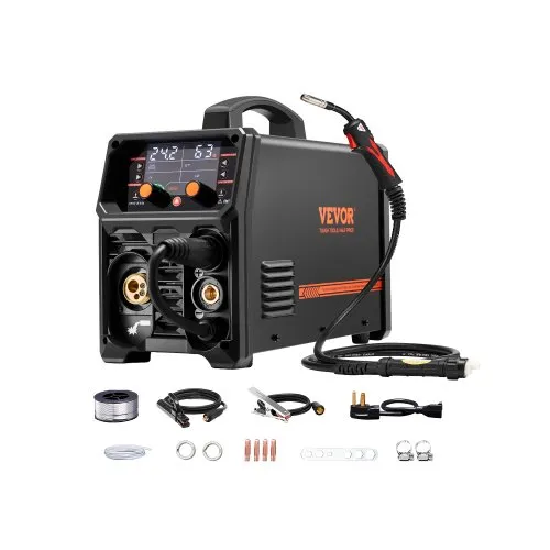 VEVOR Pro MIG-Schweißgerät, 250 Ampere Pluse MIG-Schweißer, 5-in-1 Synergie-Welder Gasloses MIG, Gas-MIG, MMA, Lift-TIG, MIG Pluse mit IGBT-Wechselrichtertechnologie und LCD-Bildschirmanzeige VEVOR Pro MIG-Schweißgerät, 250 Ampere Pluse MIG-Schweißer, 5-in-1 Synergie-Welder Gasloses MIG, Gas-MIG, MMA, Lift-TIG, MIG Pluse mit IGBT-Wechselrichtertechnologie und LCD-Bildschirmanzeige