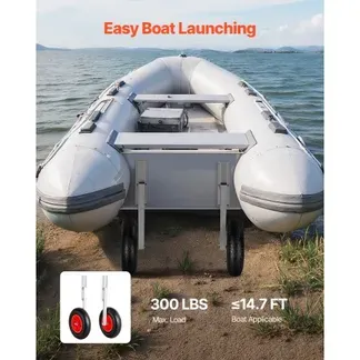 VEVOR Slipräder für Boote (136,1 kg belastbar) 381 mm Heckrad aus Aluminiumlegierung mit aufblasbaren Gummireifen, klappbare Slipräder mit 4 Schnellspannstiften für 4,5 m aufblasbare Fischerboote VEVOR Slipräder für Boote (136,1 kg belastbar) 381 mm Heckrad aus Aluminiumlegierung mit aufblasbaren Gummireifen, klappbare Slipräder mit 4 Schnellspannstiften für 4,5 m aufblasbare Fischerboote