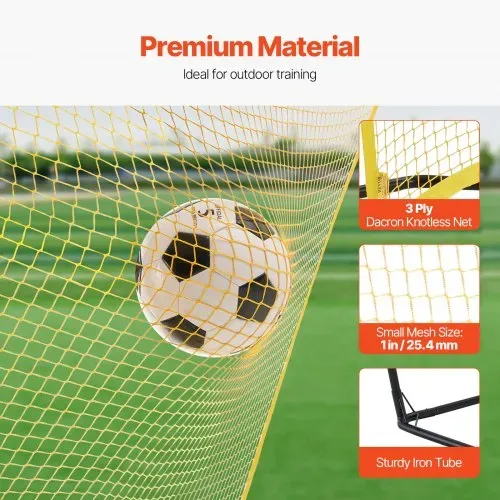 VEVOR Fußball-Rebounder tragbarer Fußballtrainer 7 x 7 Fuß Fußball-Trainingsgerät aus Eisen & Polyester, Sport-Fußball-Rebounder-Wand mit tragbarer Tasche, für Team-Solotraining Passen Volley – Bild 3